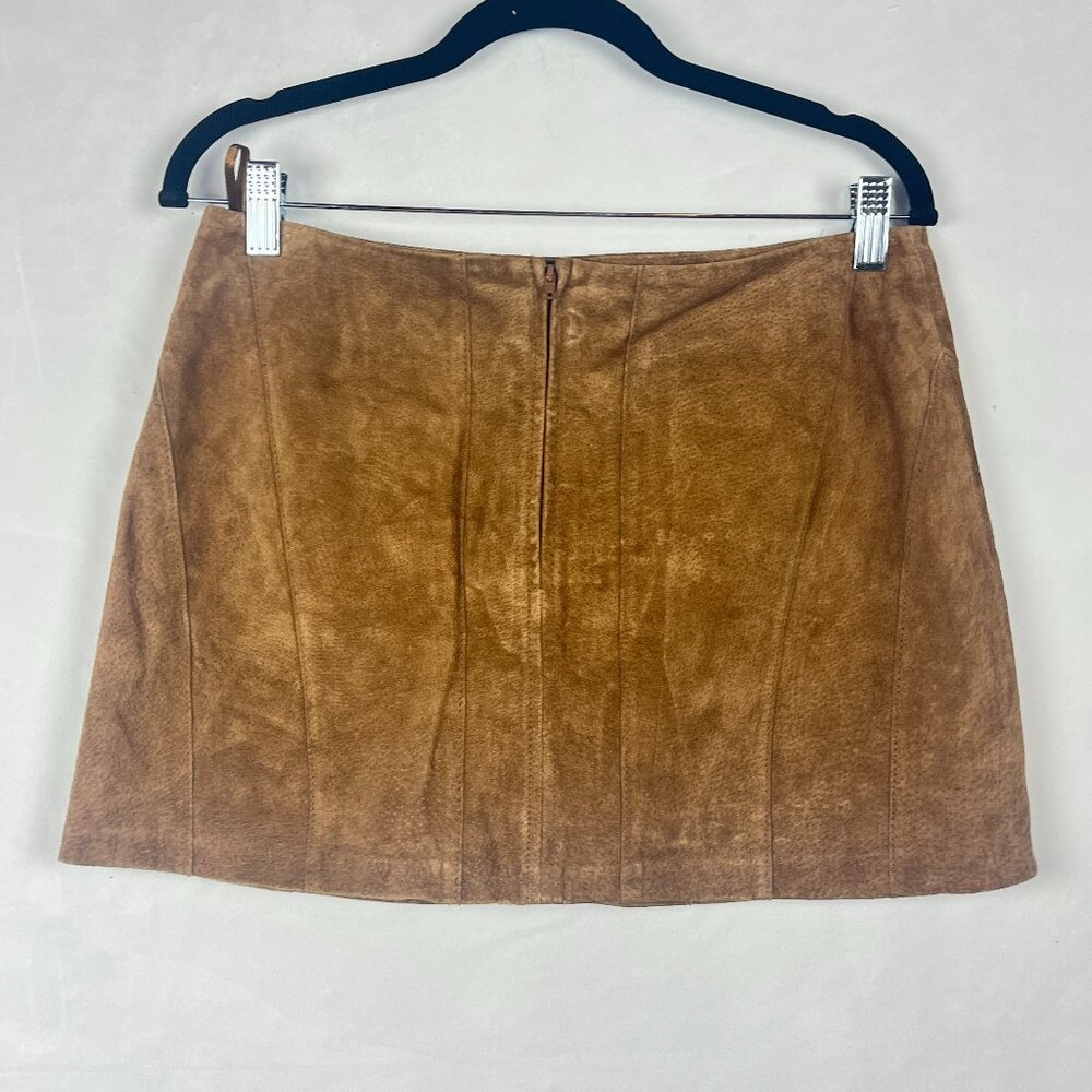 2/$30 NWT Asos Leather Tan Mini Skirt 8